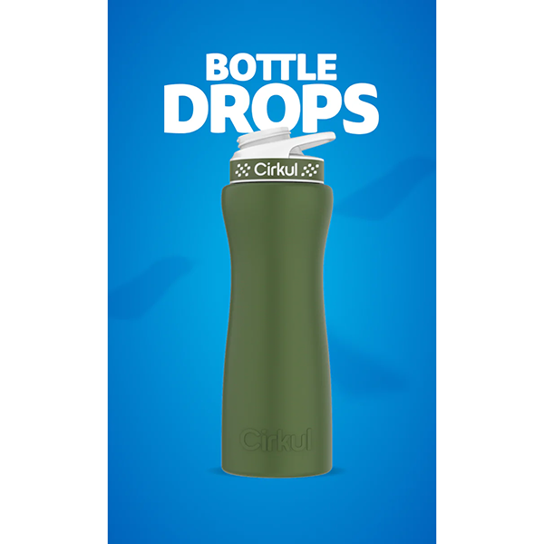 Limited Edition: 22oz. Matte Dark Green Stainless Steel Bottle & Lid - Image 2