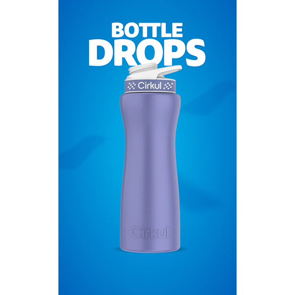 Limited Edition: 22oz. Matte Periwinkle Stainless Steel Bottle & Lid - Image 2