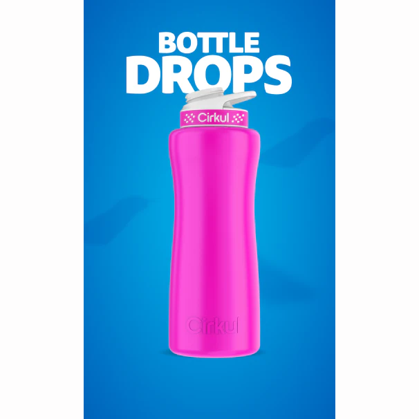 Limited Edition: 32oz. Neon Fuchsia Stainless Steel Bottle & Lid - Image 2