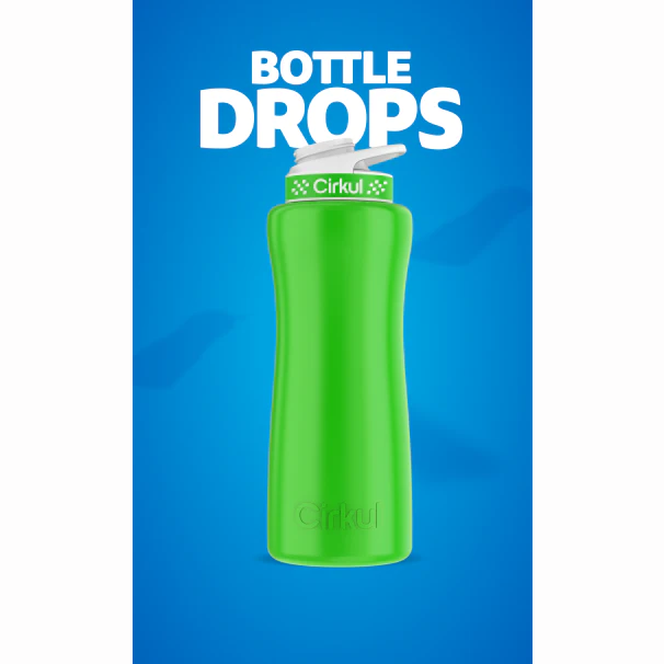 Limited Edition: 32oz. Neon Green Stainless Steel Bottle & Lid - Image 2